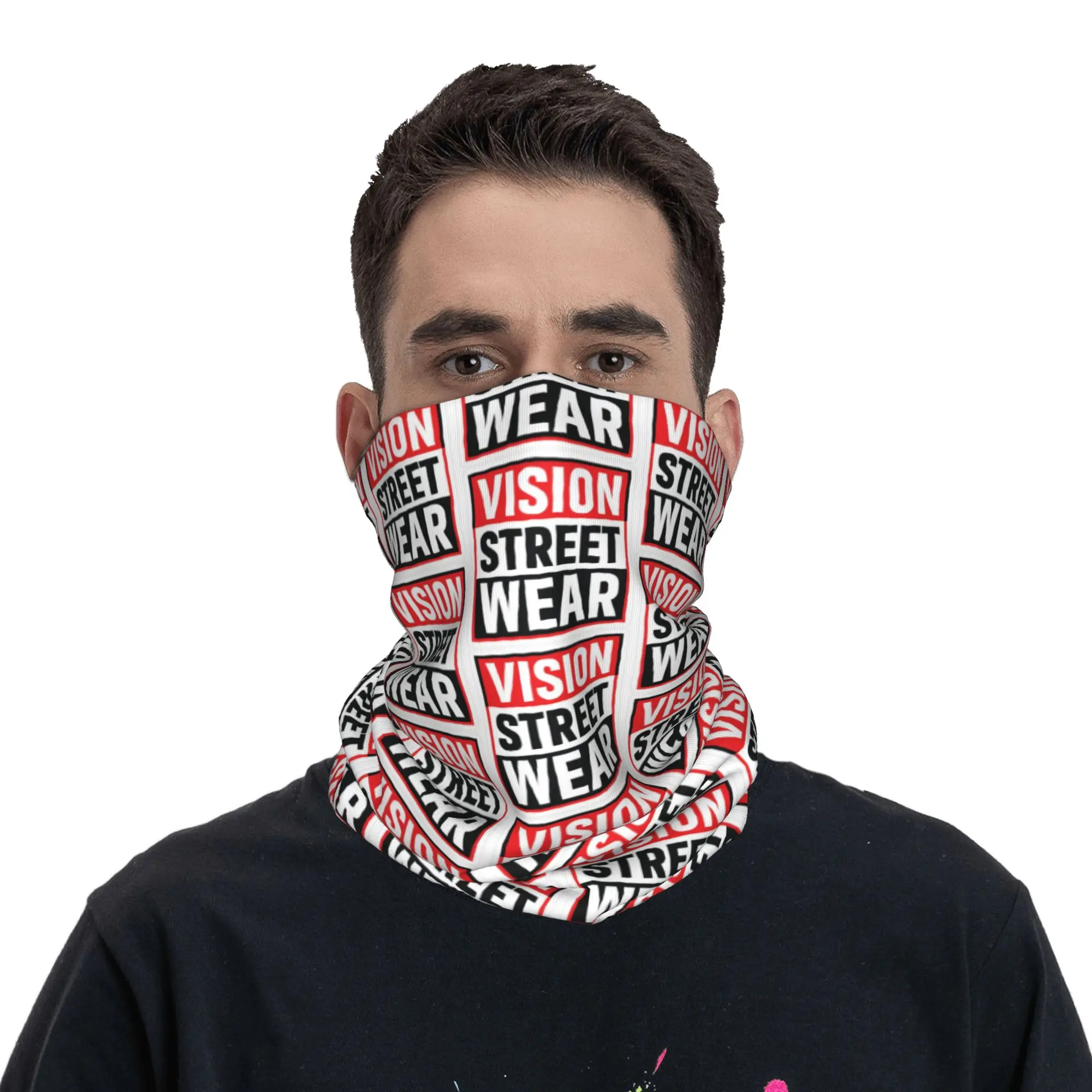 Visions Street Wears Bandeau d'hiver, cache-cou, écharpe tubulaire pour ski et chasse, bandana cache-visage et cache-cou pour skateboard et BMX