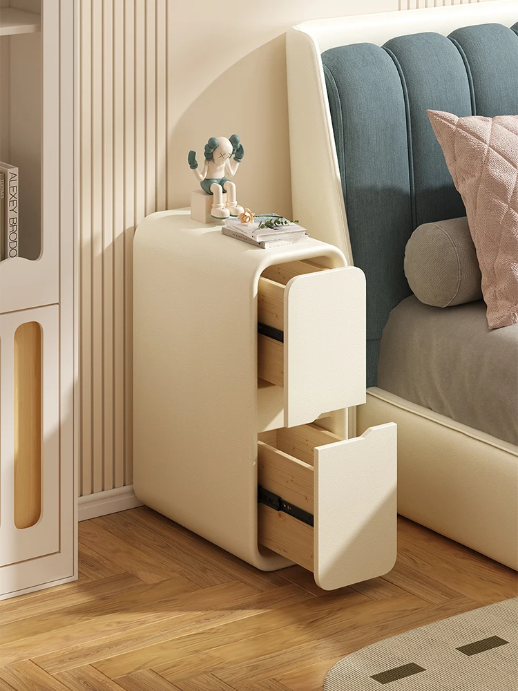 

k3 Super Narrow Gap Cream Wind Narrow Cabinet Mini Small Bedside Small Cabinet