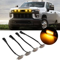 3/4/5Pcs Universal Front Grille LED Light DRL Amber White Light for Ford Toyota Dodge Chevrolet Truck SUV Pickup Off Road