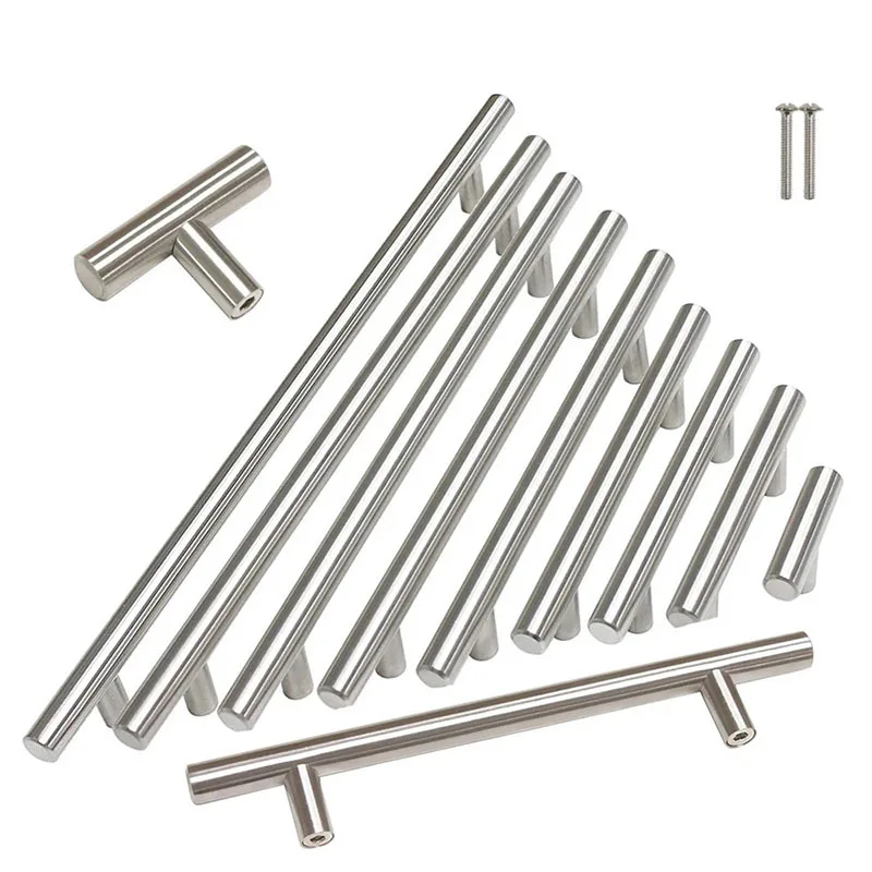 

12PCS Stainless Steel Cabinet Handles for Kitchen And Bathroom Drawers Modern Metal Furniture Pulls for Cupboards And Wardrobes