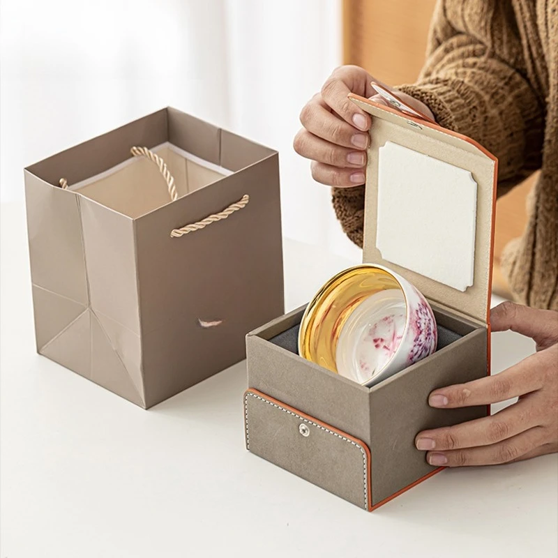 Chinese lotus gilt ceramic home master cup wine cup spirit cup gift gift box