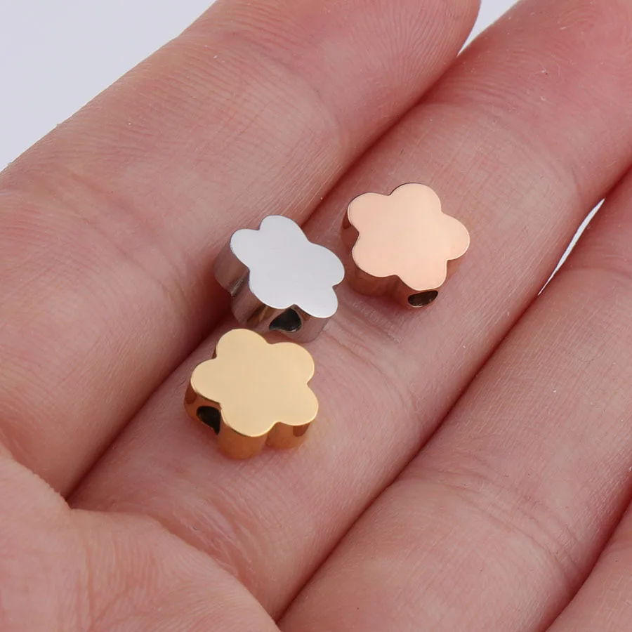 

3pcs Stainless Steel Flower Themed Pendant Charms For DIY Necklace Jewelry Craft Accessories