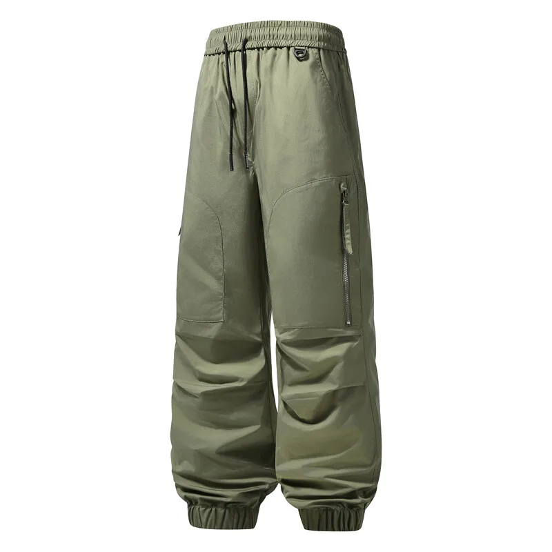 Pantalon Cargo vert militaire classique pour hommes, coupe ample, Design, jogging, Streetwear, printemps été 2025