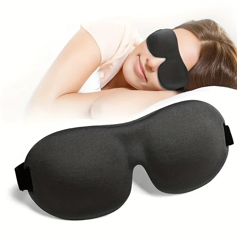 3D Contoured Sleep Mask 100% Light Blocking Eye Mask Ultra-Soft Skin-Friendly Material Breathable Eye Cover For Rest Travel Yoga