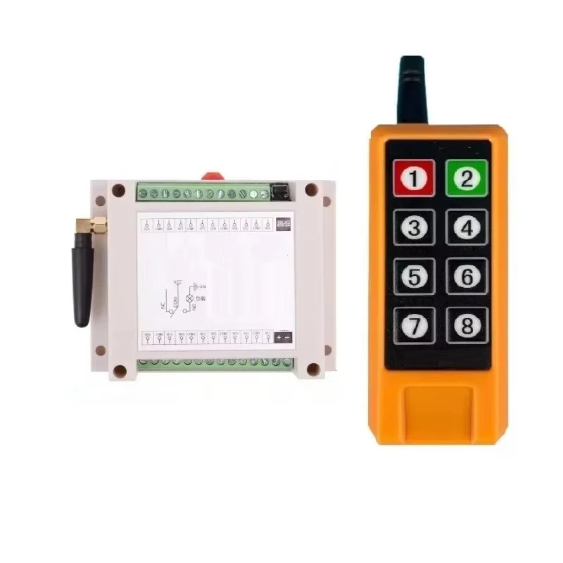 200-1000m DC12V 24V 8CH Wireless Remote Control LED Light Switch Relay Output Radio RF Transmitter And 315/433 MHz Receiver