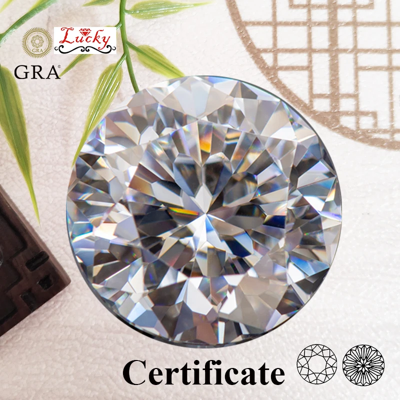 

Moissanite Round Shape D Color 9 Hearts and 1 Flower Cutting VVS1 Beads for Charms DIY Jewelry Making Ring with GRA Certificate