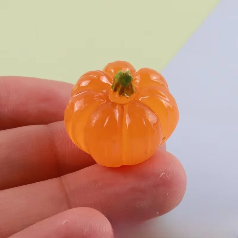 12 szt. Świecące w ciemności dynie, ozdoby na Halloween, kwiaty, plastikowy model, bukiet, dekoracja, rekwizyty do majsterkowania, małe ozdoby, zabawka
