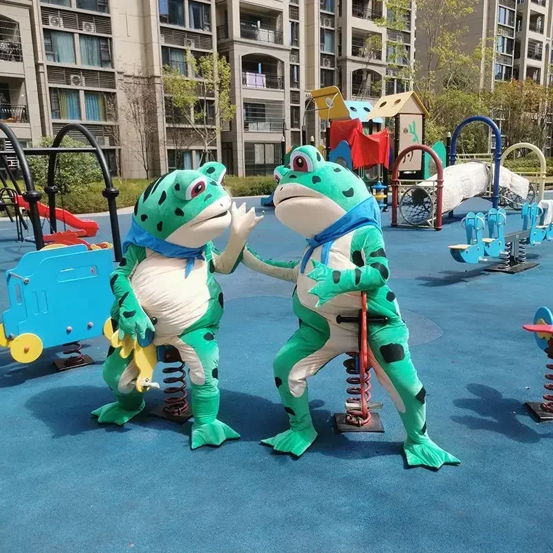 New 2025 Simbok Funny Frog Doll Costume Propaganda Mascot Cartoon Anime Clothing for Adult Halloween Easter PartiesX158