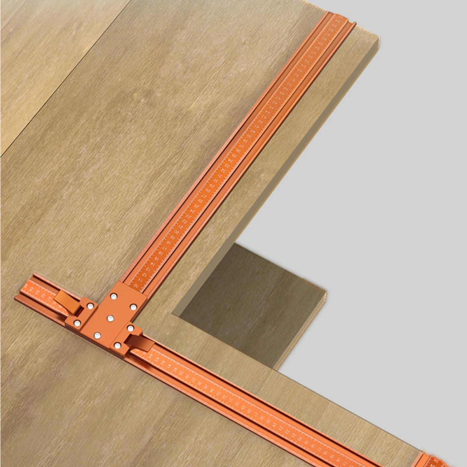 Cross-Shaped Woodworking Guide Ruler Multifunctional Adjustable Cross Guide with Storage Bag Measuring Tool Portable