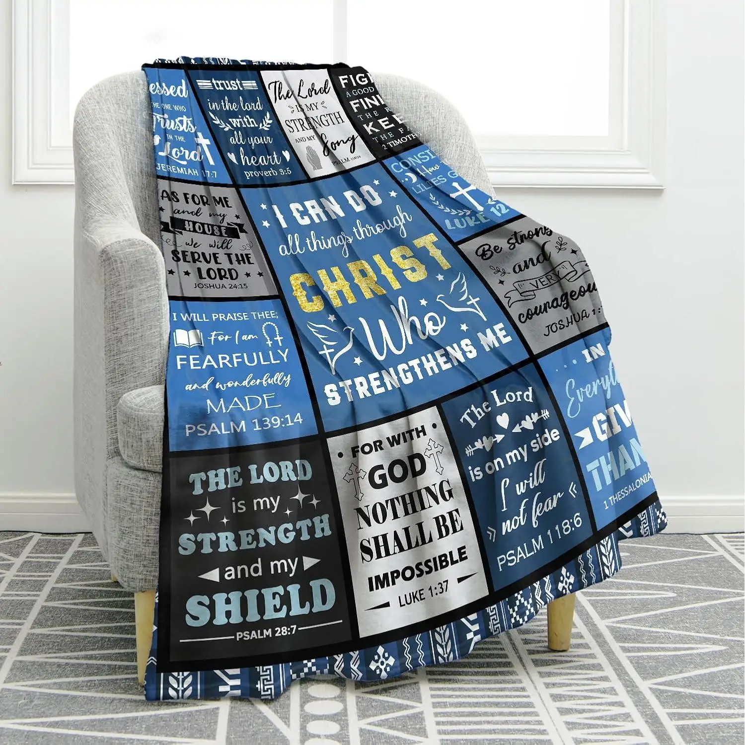 

Jekeno Christian Birthday Gifts for Women Blanket Inspirational Gifts for Woman Catholic Spiritual Religious Gifts