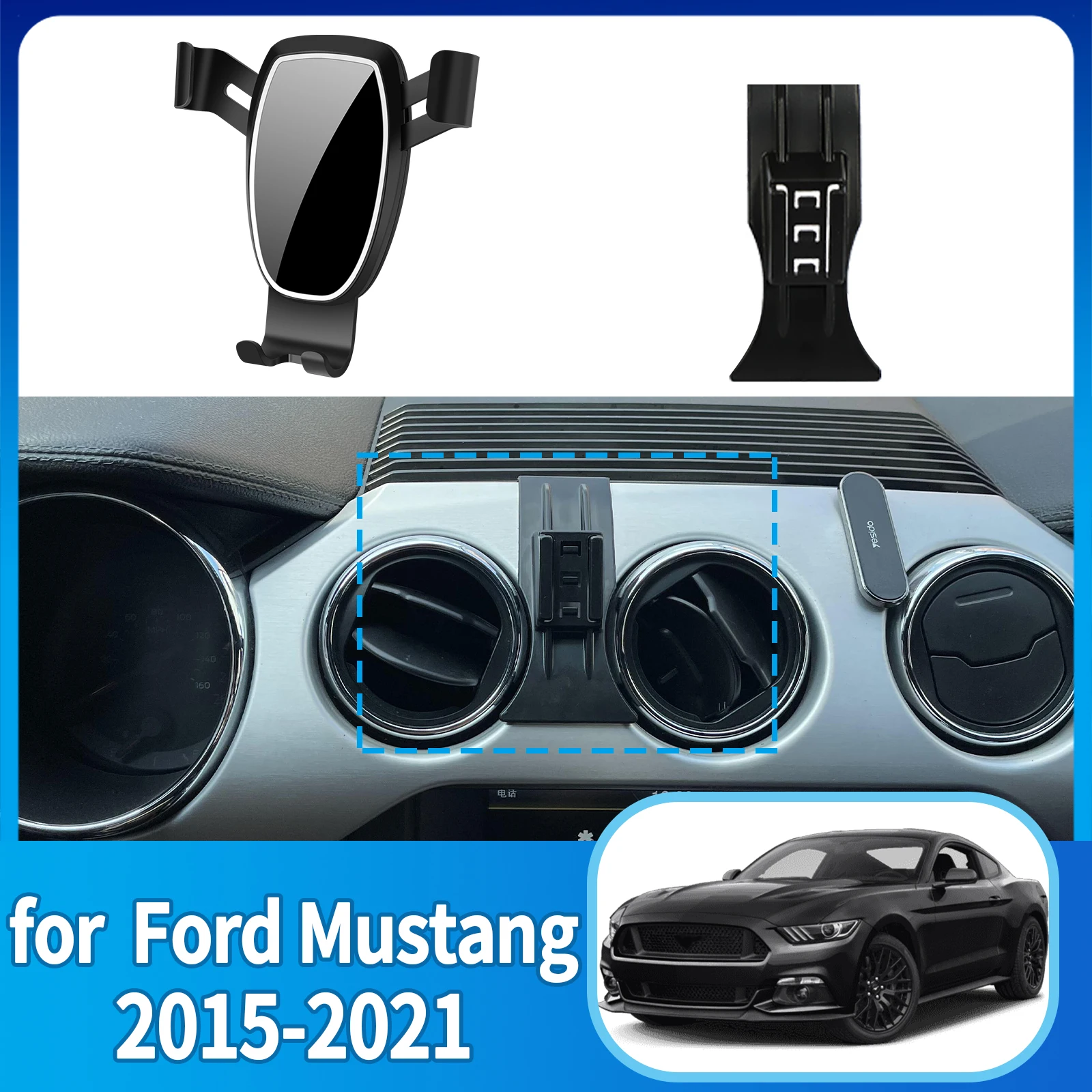 

fit for Ford Mustang 2015 2016 2017 2018-2021 ​​Anti-Shake Screen Base Phone Holder Mount Stand ​​ Dedicated Car​​ accessoires