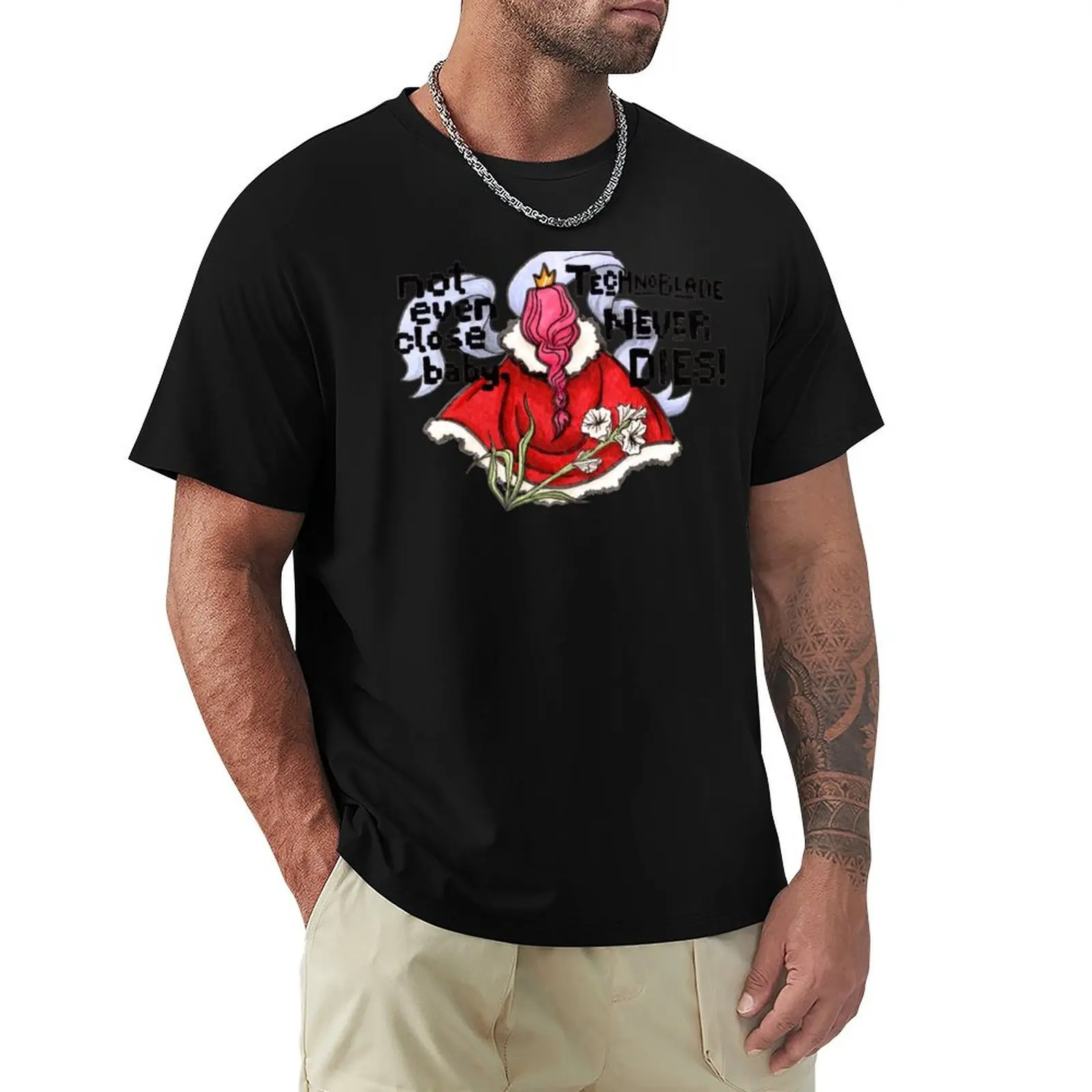 

not even close baby, TECHNOBLADE NEVER DIES! T-Shirt Basic Short Sleeve Cotton Blend T-Shirt