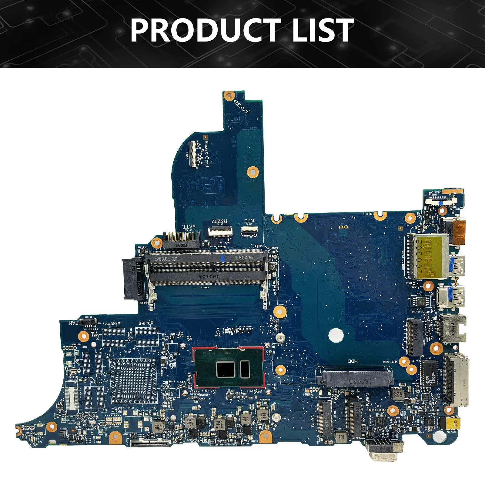 6050A2723701 Laptop Motherboard For HP Probook 640 650 G2 Mainboard 840713-601 216-0868030 Core I3 I5 I7