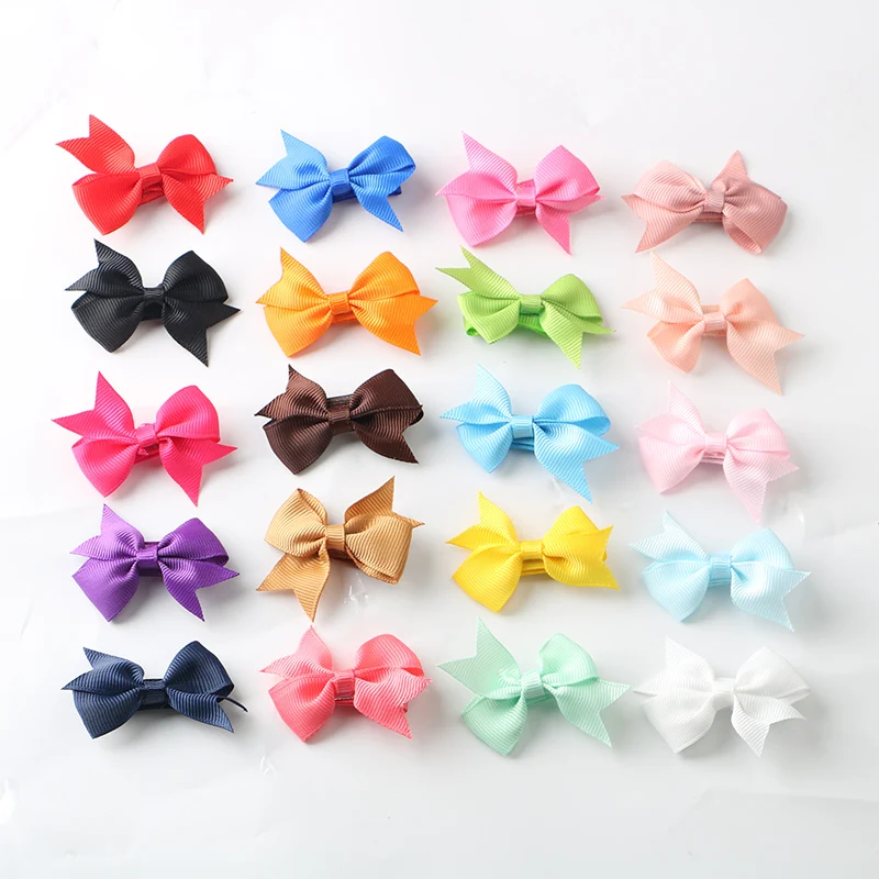 20PCS Solid Bow Hai…