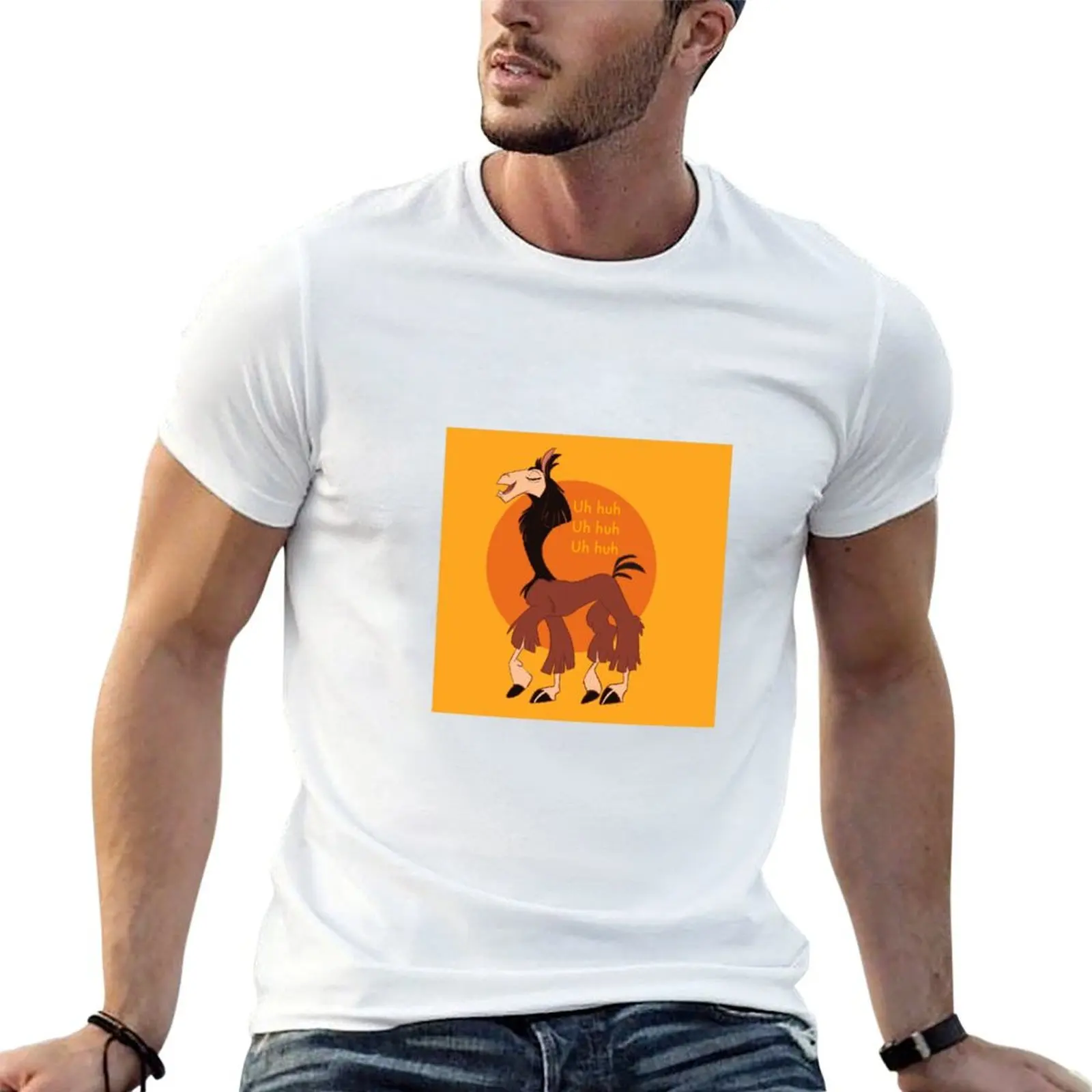 

Kuzco- uh huh uh huh uh huh T-Shirt cotton t shirt man t shirts for man slim fit T-Shirt