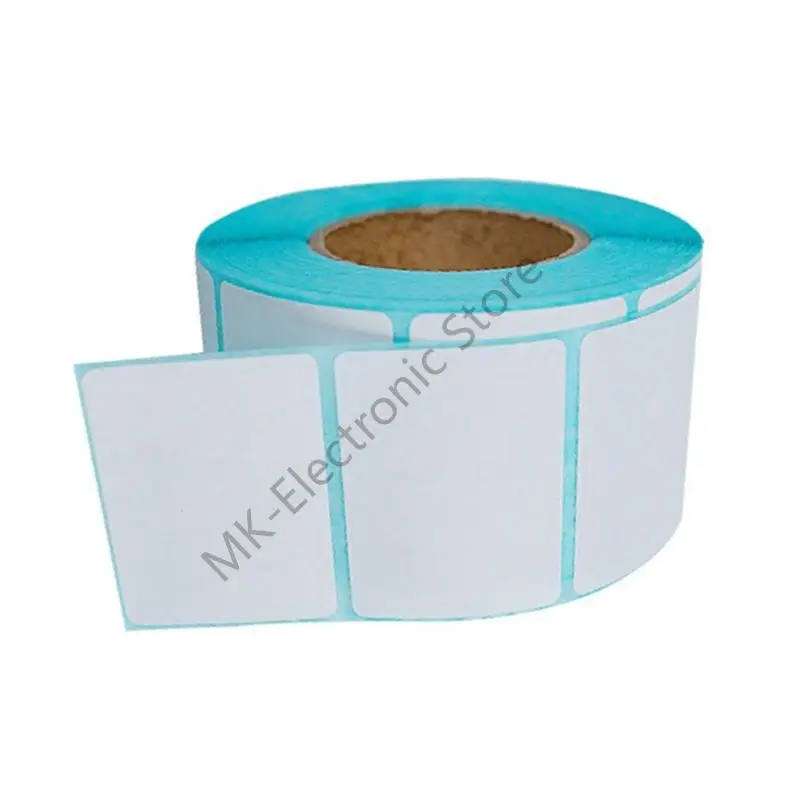 R2LF 800Pcs Thermal Label Water Oil Resistant Adhesive White Sticker Label Smudge Resistant Address Labels Blank Roll