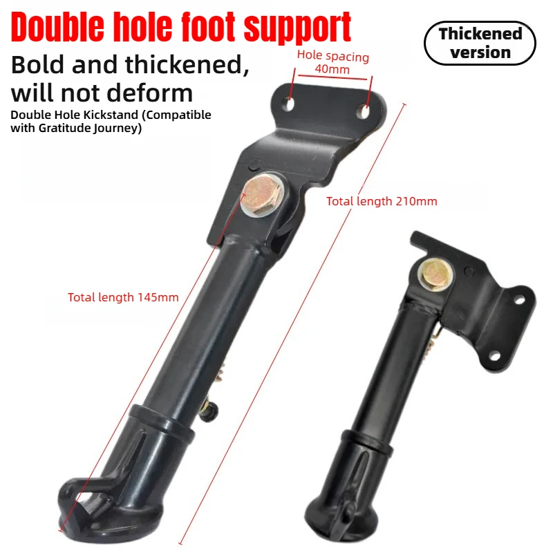 Robuster Doppelloch-Aluminium-Seitenständer für Snow Leopard E-Bike Stabiler Seitenständer Ersatz Fahrradzubehör – Detail 4