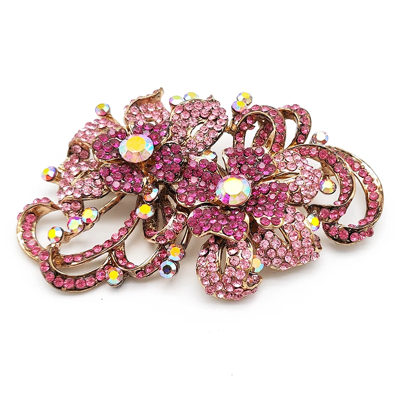 New Fashion High-end Fine Double Flower Visitor Gift Brooch Clothing Accessories Banquet Wedding Jewelry Brooches for Women