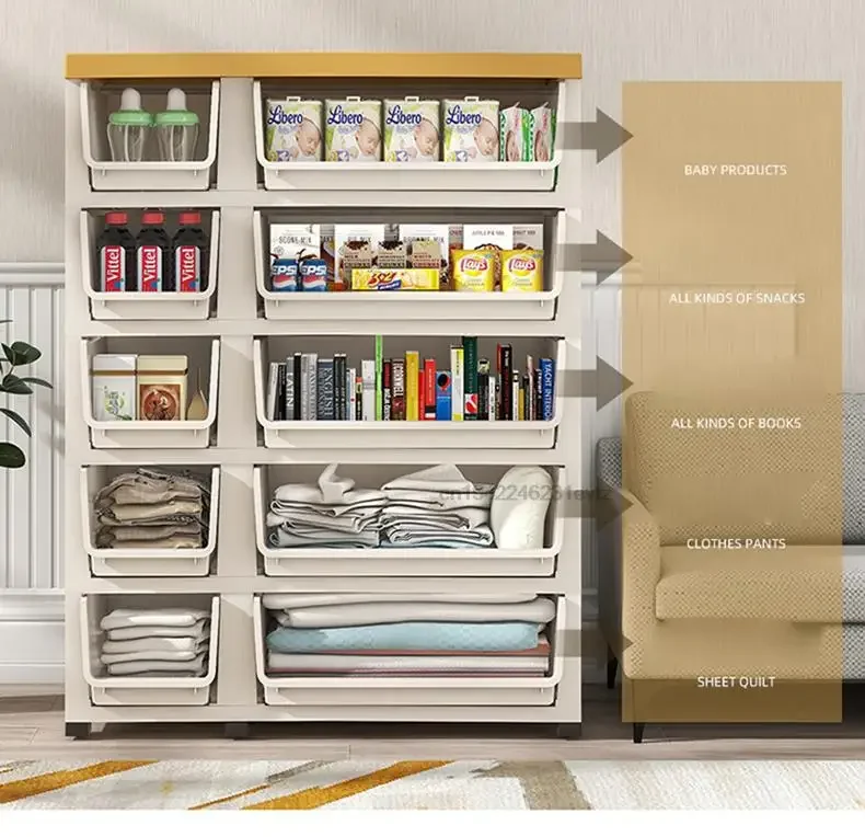 

BB Extra Large Thickened Plastic Drawer Storage Cabinet Baby Household Organizer Children's Storage Wardrobe Box