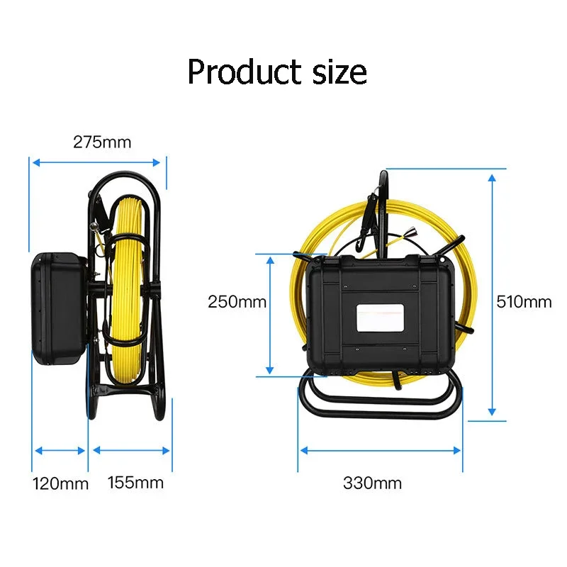 HD Industrial Pipeline Endoscope Detector Camera Tube Wall Hole Pile Foundation Inspection Imager