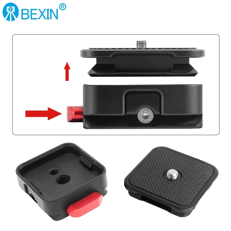 BEXIN CL-01 Arca Swiss aluminium Aloi Quick Release Plate '1/4 "Monopod Tripod Base Quick Release System untuk SLR