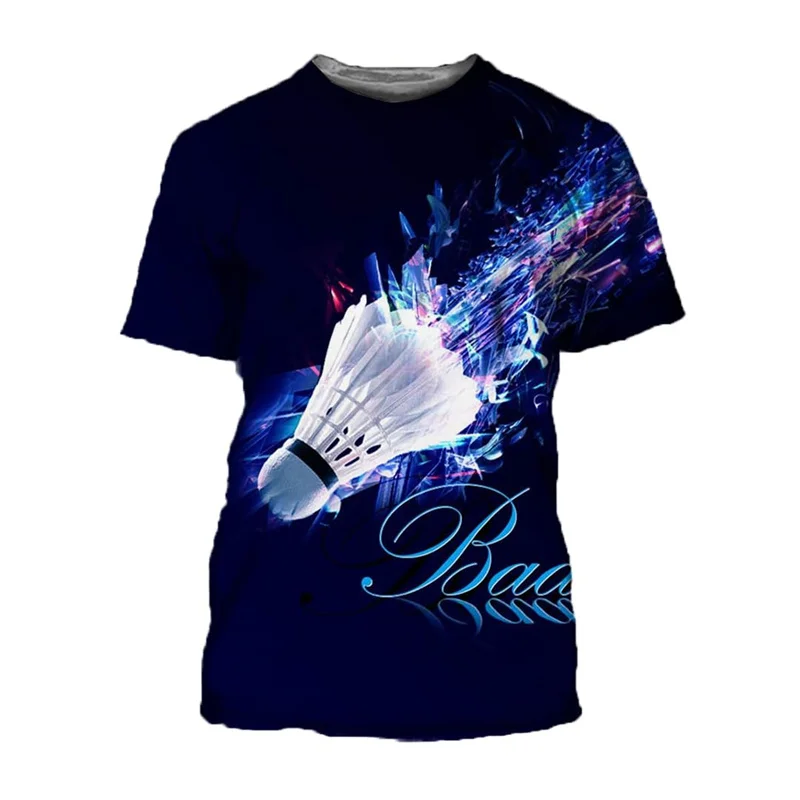 3D Indoor And Outdoor Sports Badminton Printing T Shirt Fashion Sports T-shirts For Men Kid Fashion Streetwear Gym Tee Shirt Tee