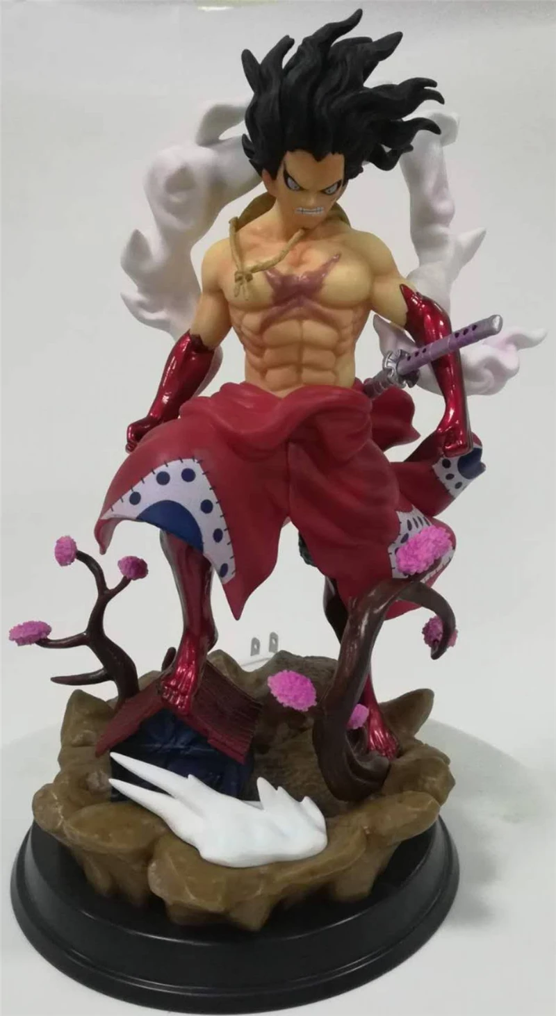 Anime One Piece Wano Kimono Monkey D Luffy Gear Fourth Snake Man Ver. PVC Action Figure Battle Statue Collectible Model Toy Doll