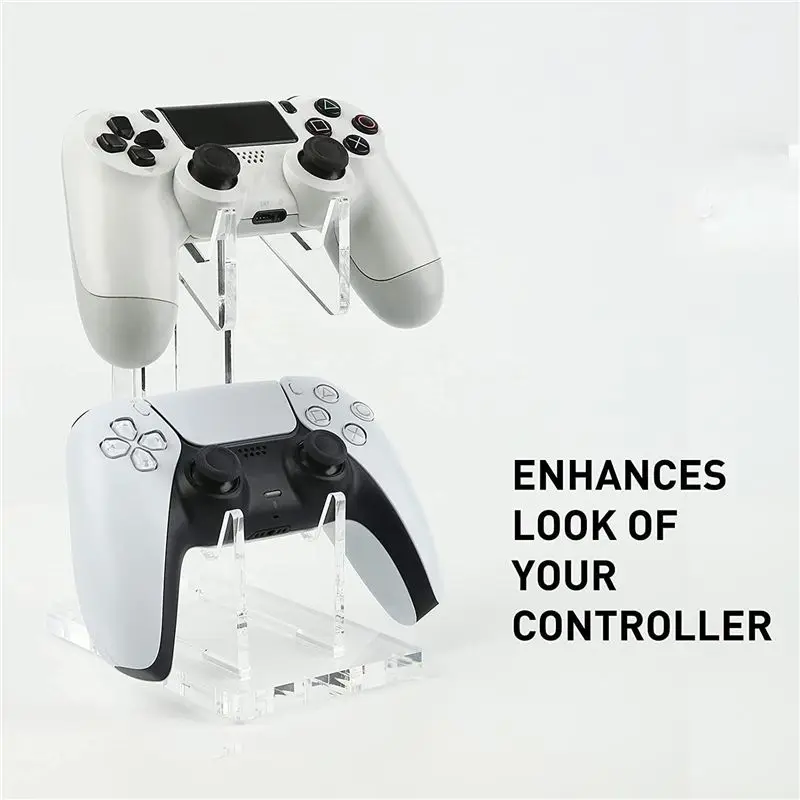 

T81C! Двухуровневая подставка для игровых контроллеров из акрила, держатель для геймпадов, подставка для джойстиков Switch Pro/Xbox Series X/PS4