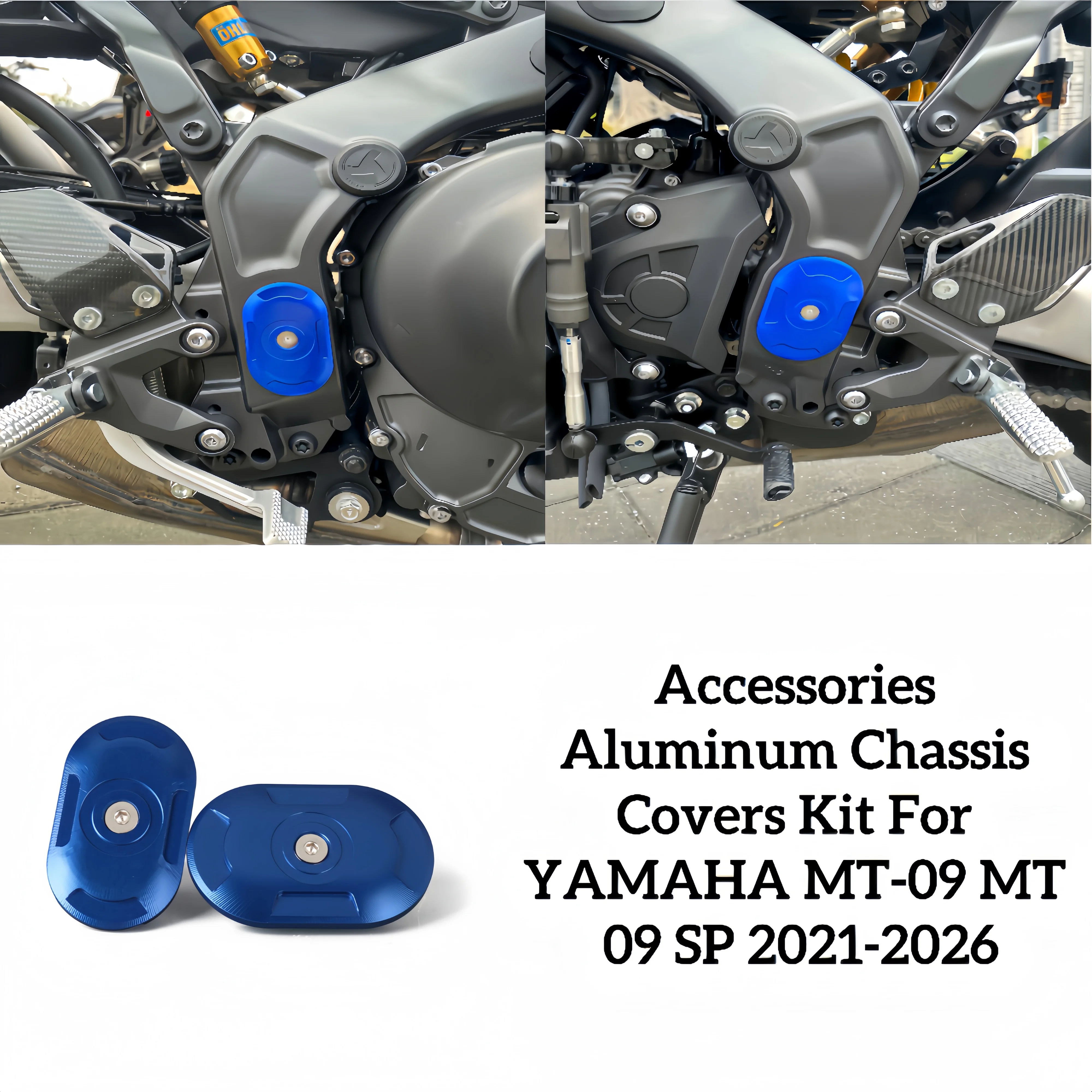 FOR YAMAHA MT09 MT09 SP Tracer9&GT Tracer9 GT+ XSR900 Accessories Aluminum Chassi Motorcycle Frame Hole Cover Caps CNC 2021-2026