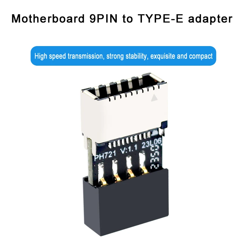 

Motherboard USB2.0 9PIN male head adapter TYPE-E female seat adapter chassis TYPE-C socket 9 pins