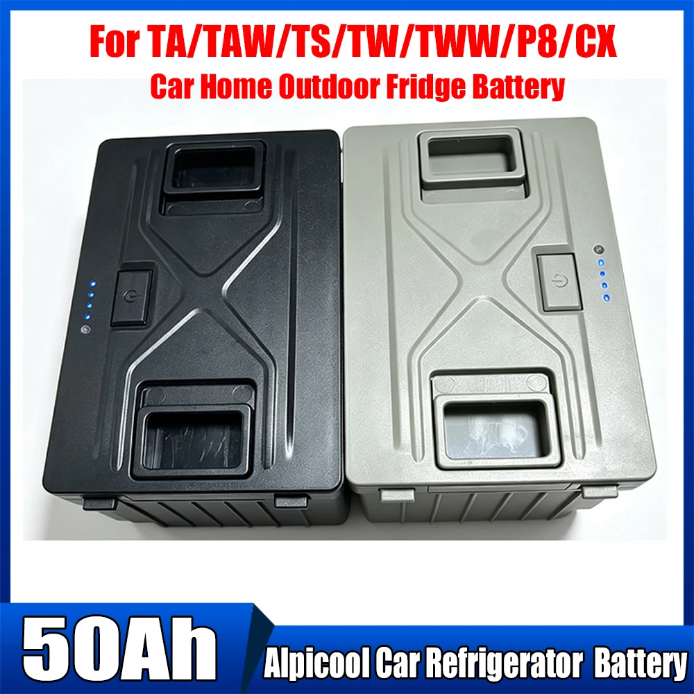 Portable removable compressor battery pack for car refrigerator freezer lithium 12V 50Ah plastic