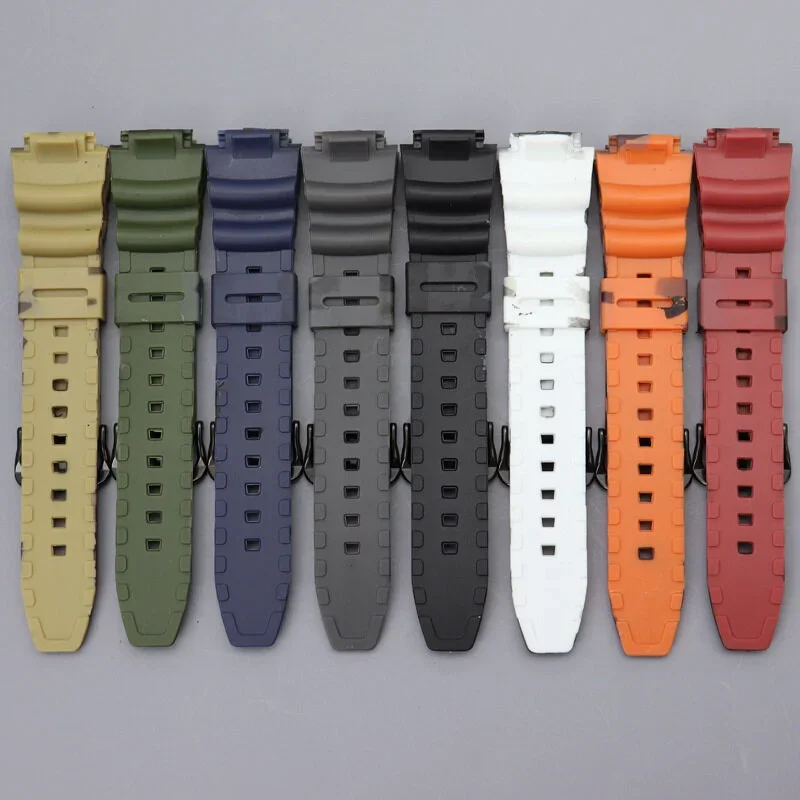 18mm For Casio W-218H AE1200/1000W/1300 W-800H 216H 735H Soft Rubber Watchband Silicone Sport Sweat-proof Watch strap Bracelet