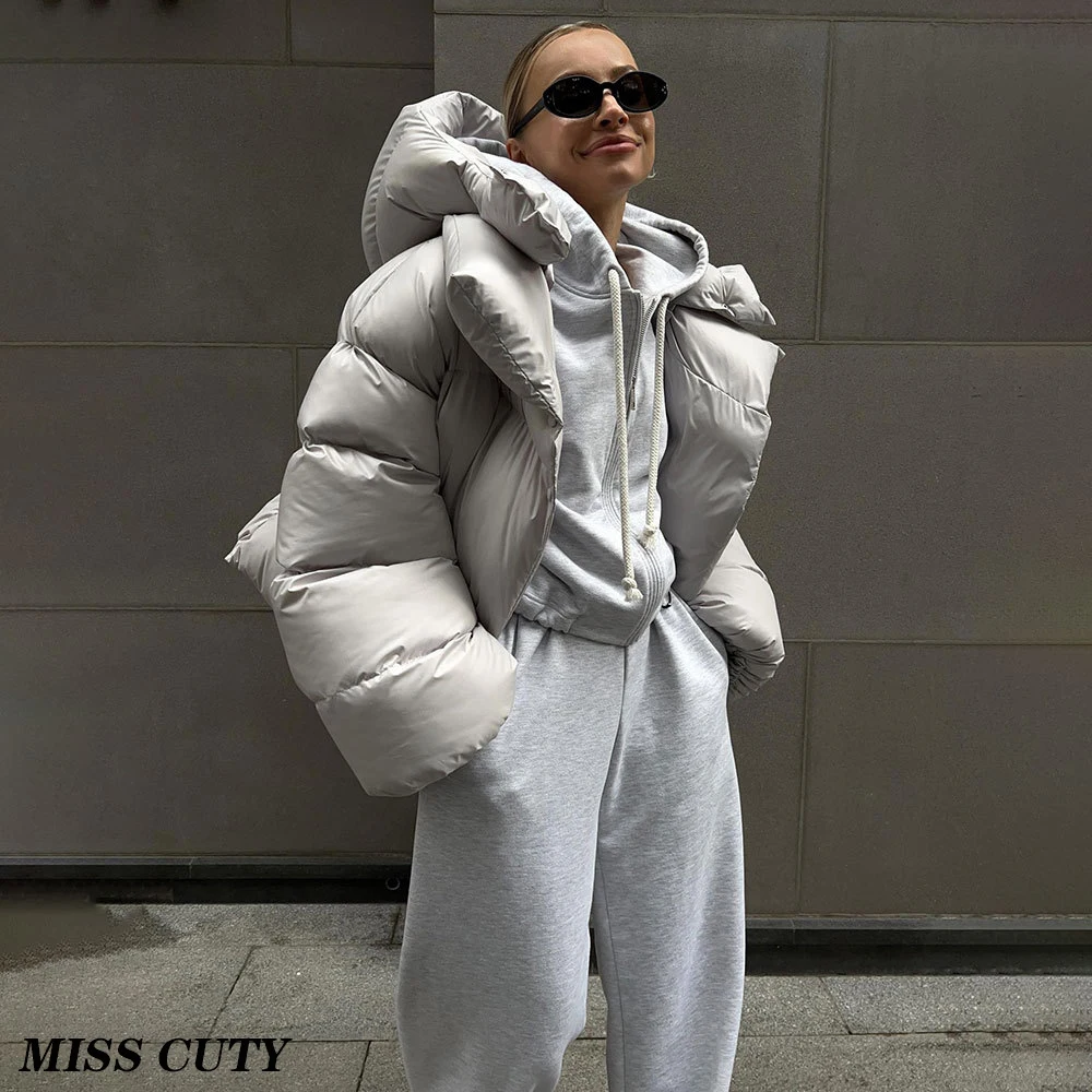 

Bubble Puffer Coats Jacket Casual Thick Warm Down Cropped Coat 2023 Women Y2K Clothes Streetwear Winter Sexy Reflective Jakcets