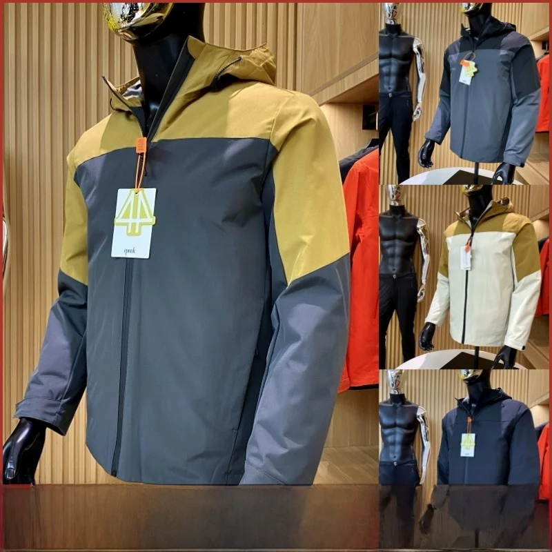 

High-End Outdoor Cotton Jaet Men's Winter Warmth Waterproof Hooded Coat Stand Fit Thiened Youth Trend Regular Length