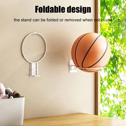 Wall Mounted Ball Storage Rack Carbon Steel Sports Balls Display Tool For Basketball Volleyball Rugby Soccer Diameter 6.1cm