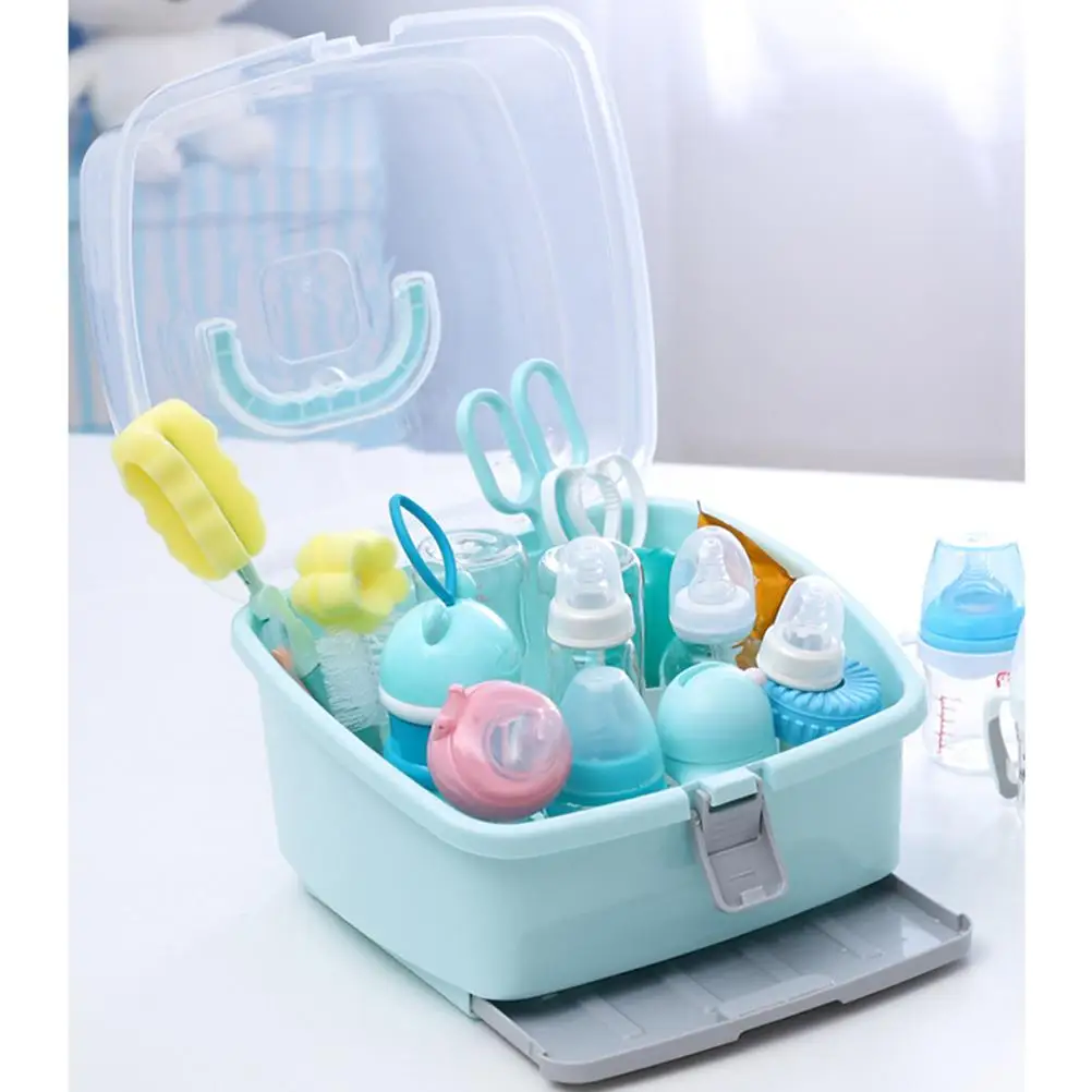 

Feeding Bottle Storage Box Milk Organizer Container Case Portable Easy Outdoor Green