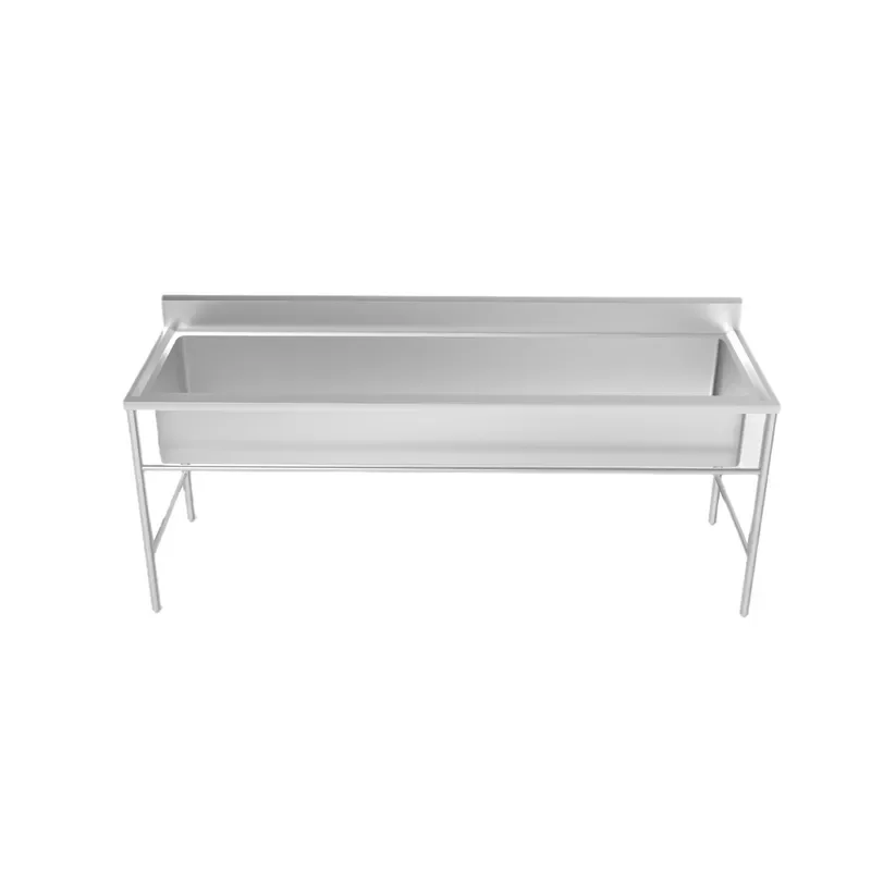 Double Bowl Stainless Steel Kitchen Sink Commercial Grade Hand Wash Basin for Dishwashing Area
