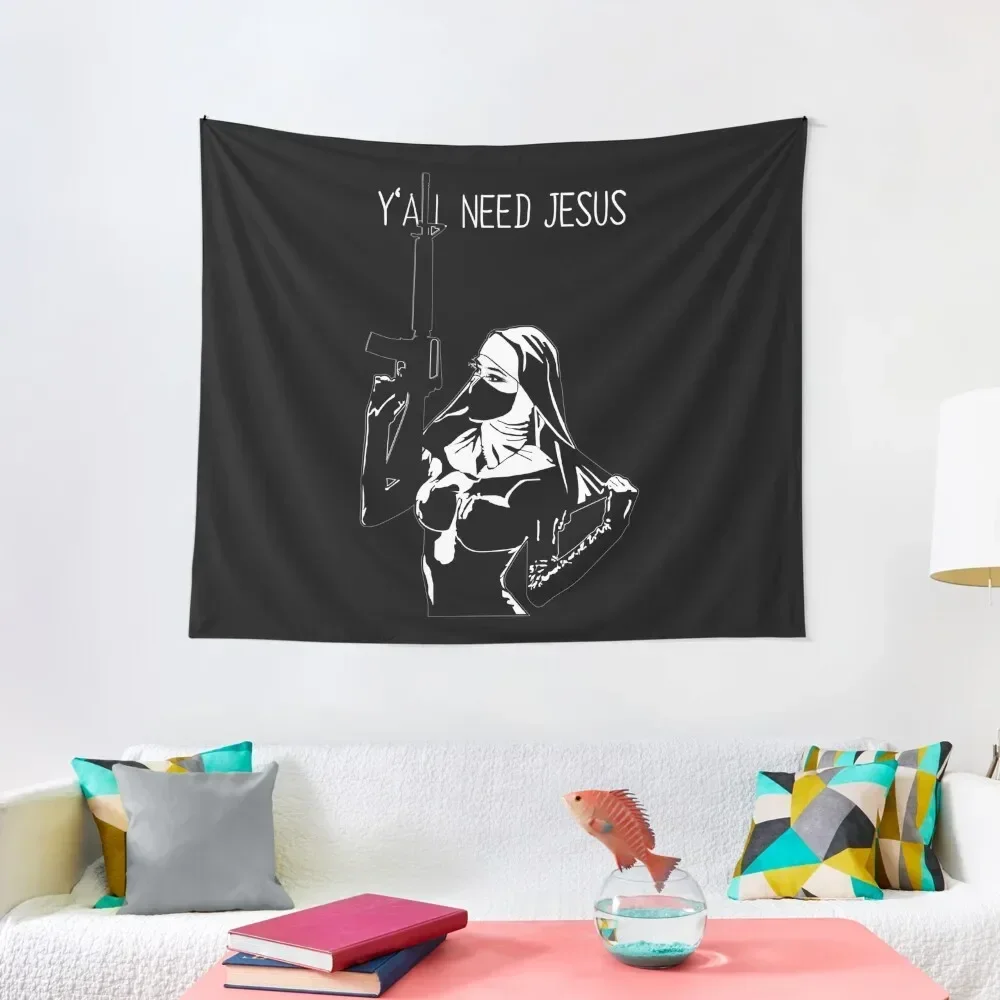 

y'all need jesus Tapestry Room Decoration Aesthetic Wall Hanging Tapestry