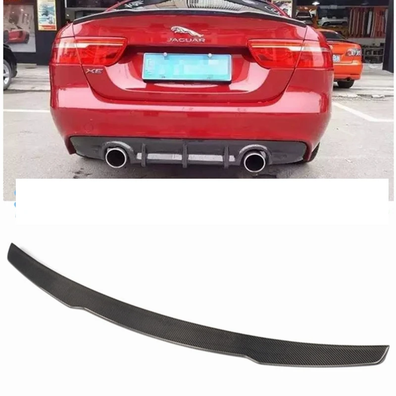 Suitable for Jaguar XE tail modified carbon fiber fixed wind wing pressure tail free punch special accessories for modification