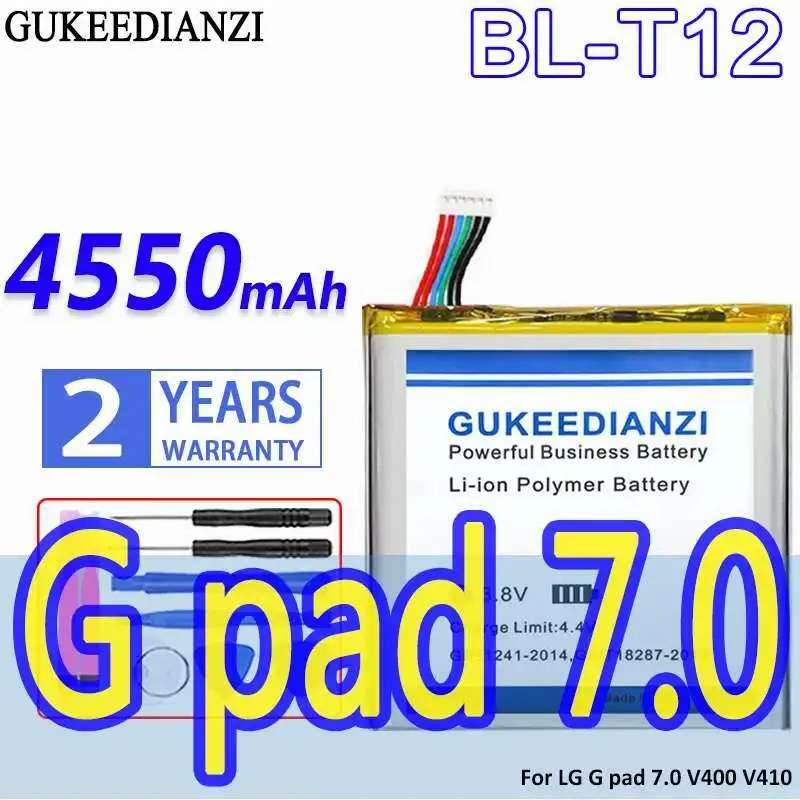 

Tablet Battery Long Lasting Premium Replacement BL-T12 For LG G Pad 7.0 V400 V410 4550Mah