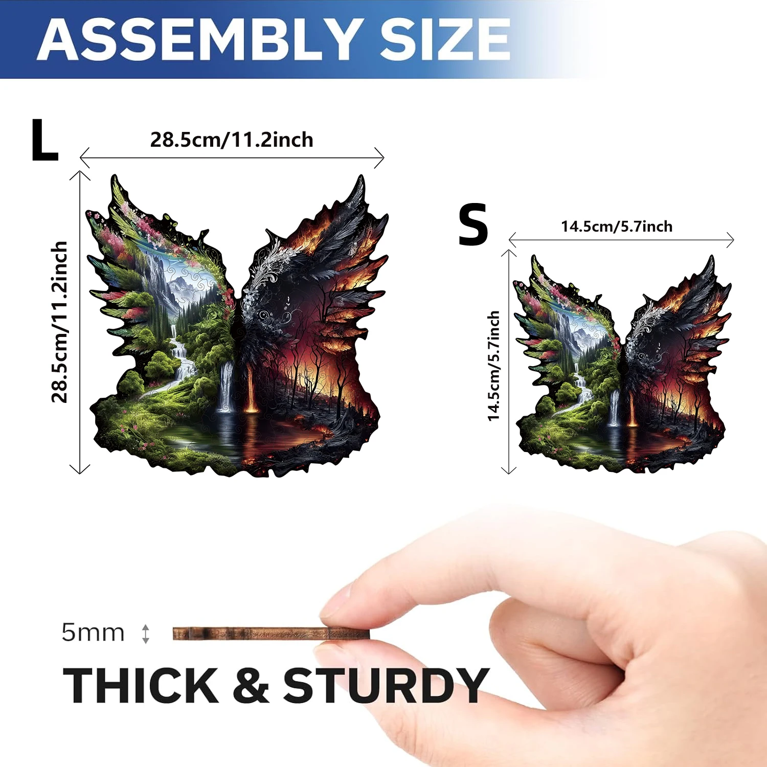 Landscape Theme Wooden Puzzle For Adults, Irregular Animal Shaped Pieces, High-difficulty Magic Puzzle Intellectual Toys