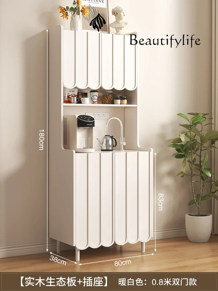 

l Обеденный боковой шкаф из массива дерева, встроенное хранилище у стены, дизайнерское хранилище для гостиной, новый элитный вариант