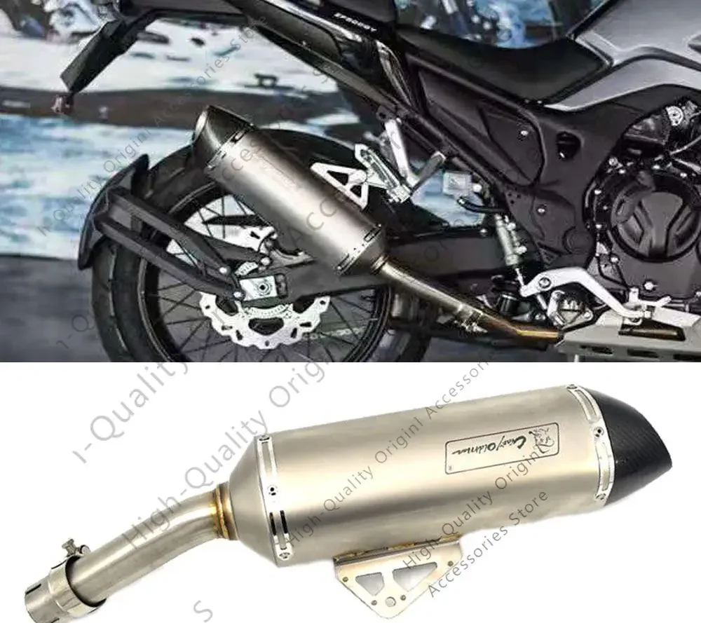 

NEW For Macbor Montana XR5 Turbo Exhaust Down Pipe Moto Silencer With Muffler