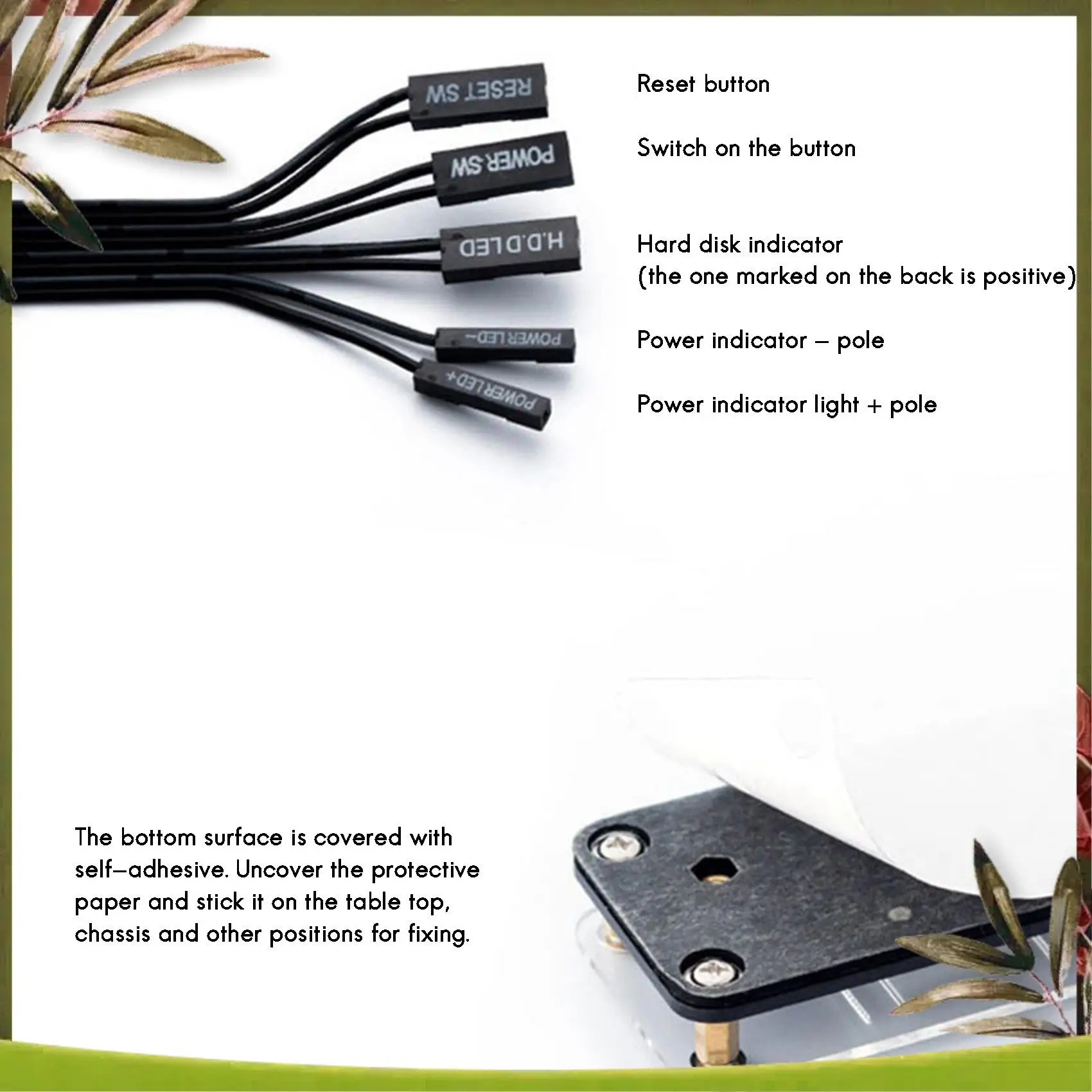 New-3X Desktop Computer Switch External Power Switch Power Button+Restart Button PC Case Power Supply Button