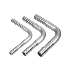 # 6 # 8 # 10 A/C 90 Graus Barb Splice Raccordo de alumínio Push on Splicer farpado para mangueira de barreira 3/8 1/2 5/8