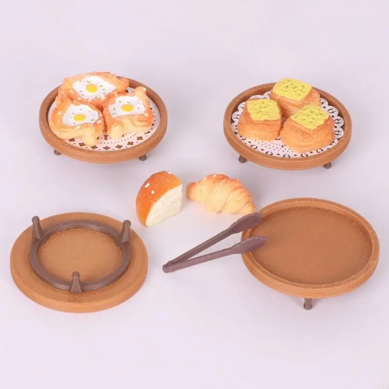 

Миниатюрная выпечка, десертная тарелка для торта для кукольных домиков, аксессуары, конструкция из сплава, детская ролевая игра