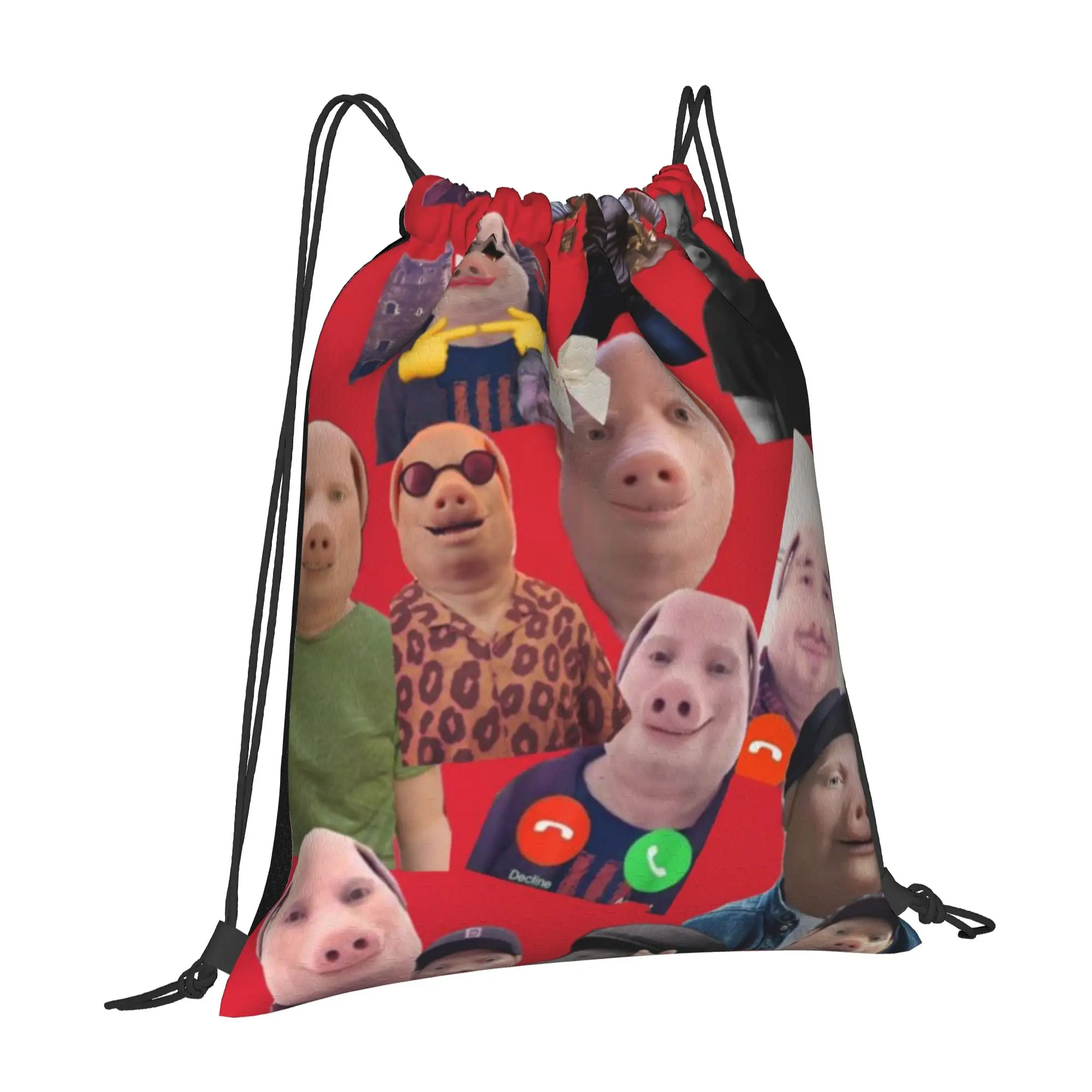 john pork is calling 2 John Pork Drawstring Bags Gym Unisex Storage Organize Bundle Pocket Rope Bag