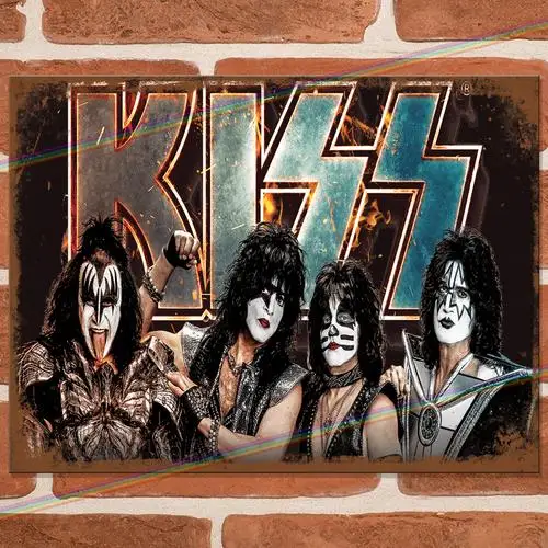 KISS Music Metal Signs Mancave Shed Garage Vintage Retro Bar Pub Cave Tin Sign --Tin Sign