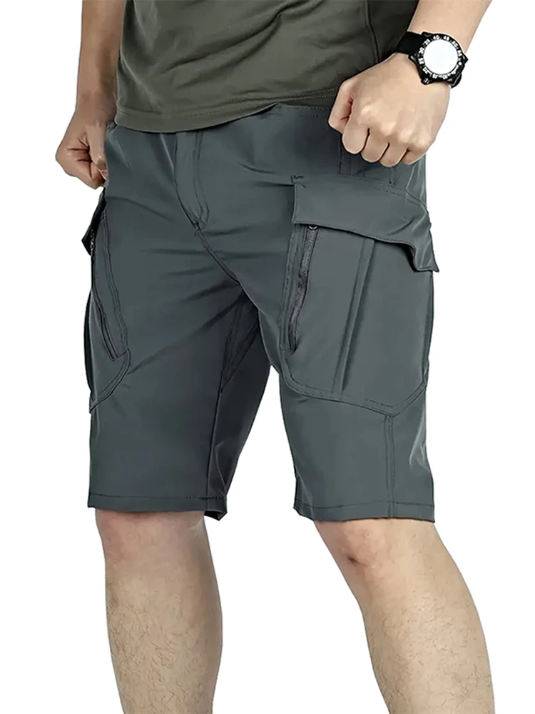 الصيف الجيش التكتيكية متعددة جيب البضائع السراويل السراويل الرجال في الهواء الطلق عادية تنفس التجفيف السريع السراويل الخامسة السراويل فضفاضة