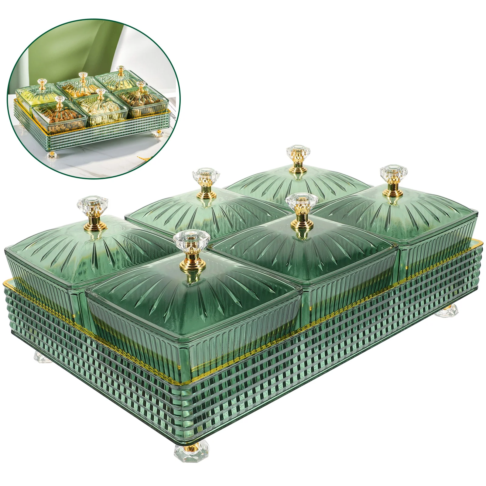

12PCS Snack Compartment Small Plate Container for Desk Multi Function Fruit Bowl Snack Tray Household Wedding Food Display Tray